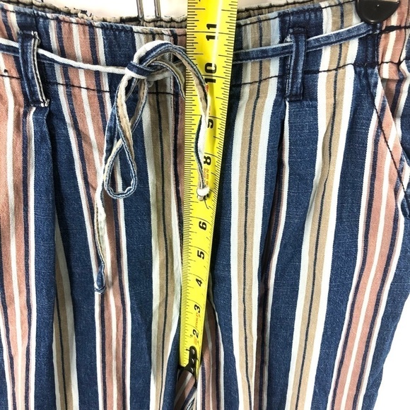 American Eagle Wide Leg Pants Womens 8 Short High Rise Palazzo Boho Y2K Beach - Picture 8 of 10